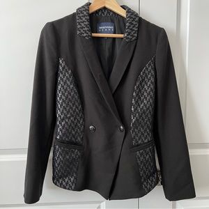 Emporio Armani Jeans Black Double Breasted Blazer